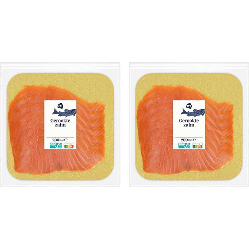 Een afbeelding van AH Gerookte zalm 2-pack