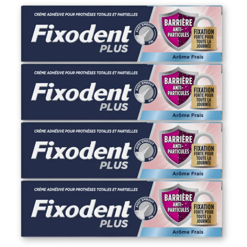 Fixodent Plus kleefpasta duo bescherming 4-pack