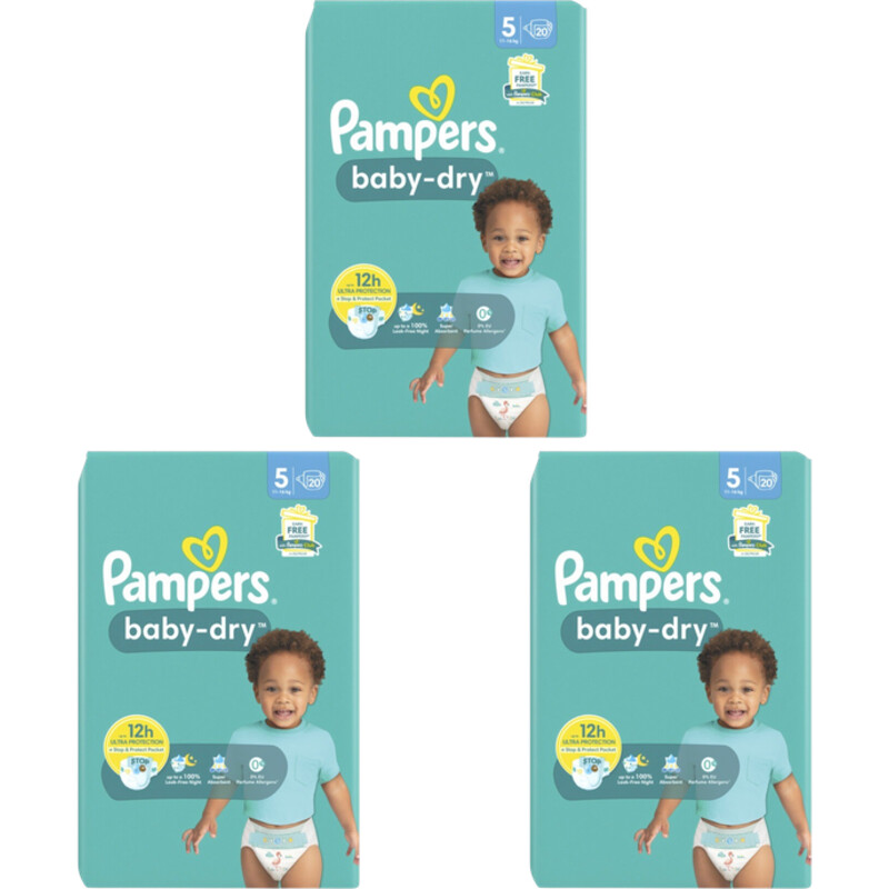 Een afbeelding van Pampers Baby dry luiers maat 5 4-pack