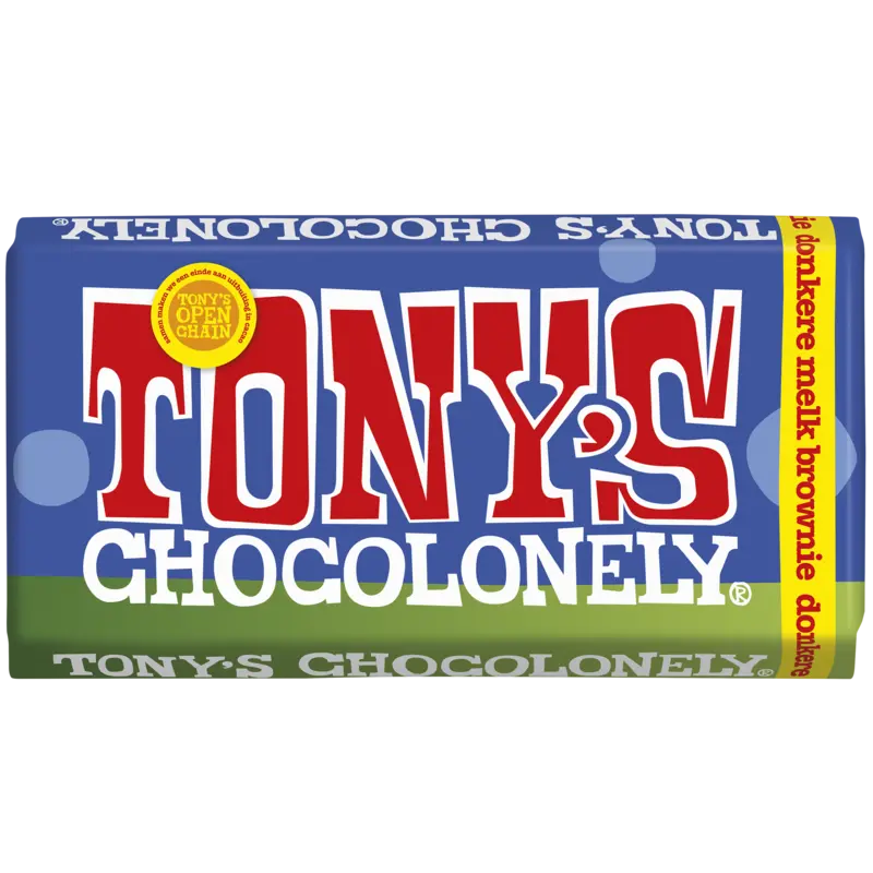 Tony's Chocolonely Reep B&J donkere melk brownie