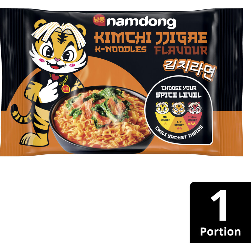 Een afbeelding van Namdong Kimchi jjigae k-noodles flavour