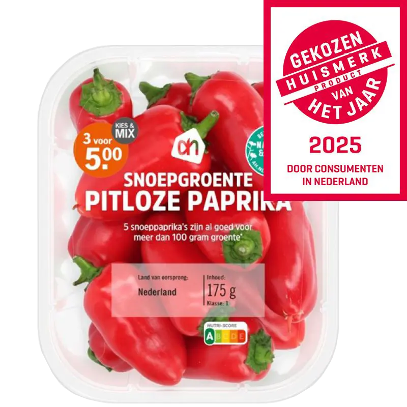 AH Snoepgroente pitloze paprika rood