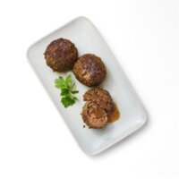 Een afbeelding van AH Gevulde gehaktballen met jus