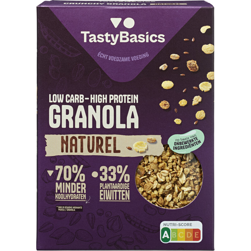 Een afbeelding van TastyBasics Low carb-high protein granola naturel