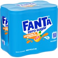 Een afbeelding van Fanta Pineapple grapefruit zero 6-pack bel