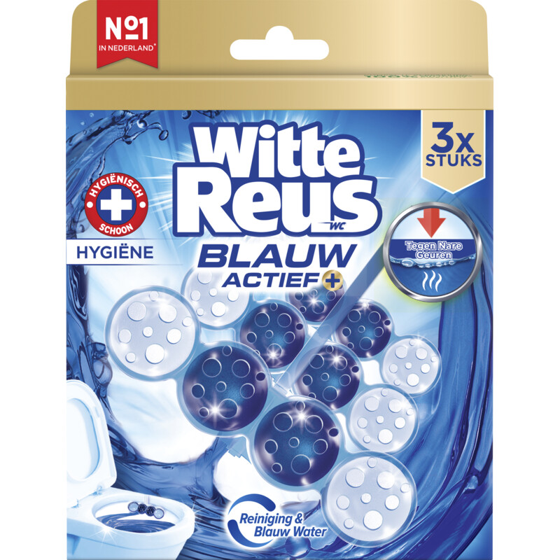 Een afbeelding van Witte Reus Toiletblok blauw actief hygiene