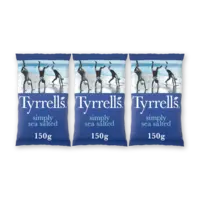 Tyrrells Simply sea salted 3-pack