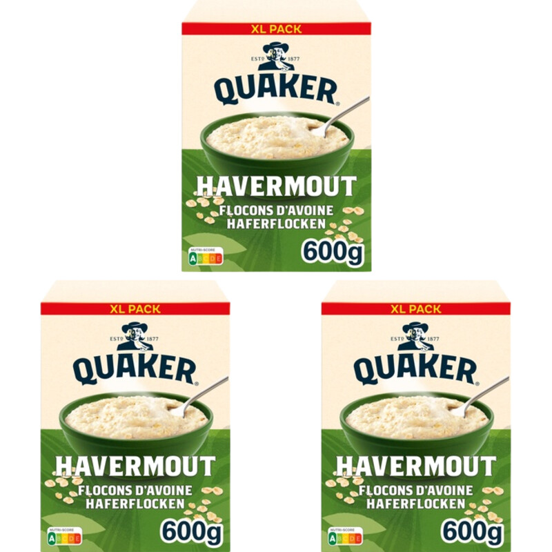 Een afbeelding van Quaker Havermout 3-pack