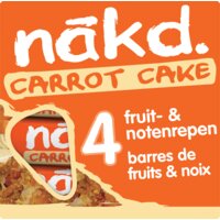 Een afbeelding van Nakd. Carrot cake bars