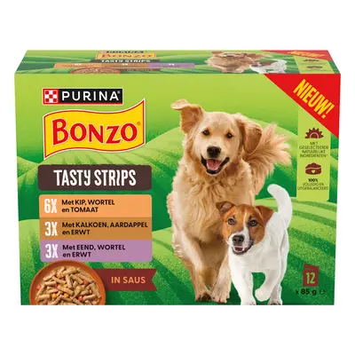 pdp-image-Bonzo Tasty strips kip, kalkoen eend