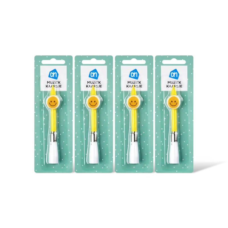 AH Muziekkaarsje smile 4-pack