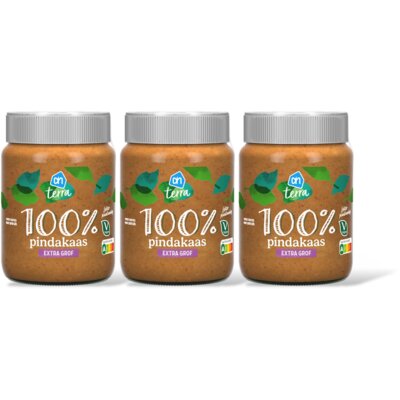 pdp-image-AH Terra Plantaardig 100% pindakaas extr grof 3pk