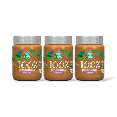pdp-image-AH Terra Plantaardig 100% pindakaas extr grof 3pk
