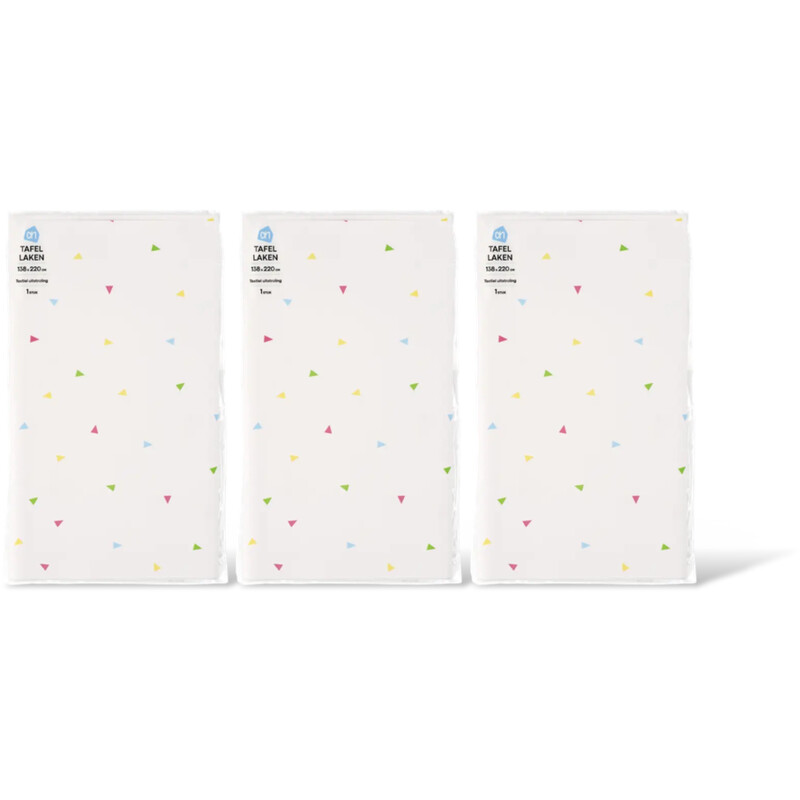 AH Tafellaken driehoekjes 138x220cm 3-pack