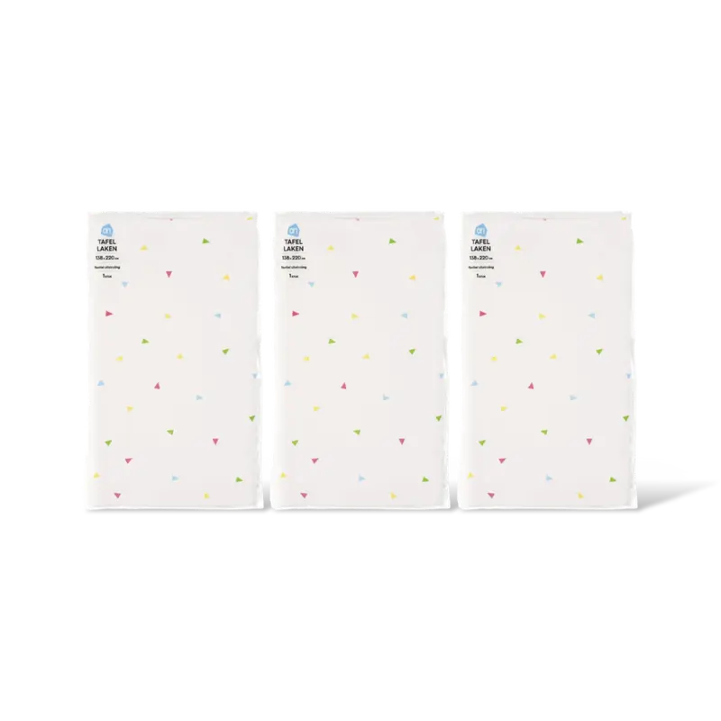AH Tafellaken driehoekjes 138x220cm 3-pack