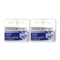 L'Oréal Triple active nchtcreme all huidtype 2pk