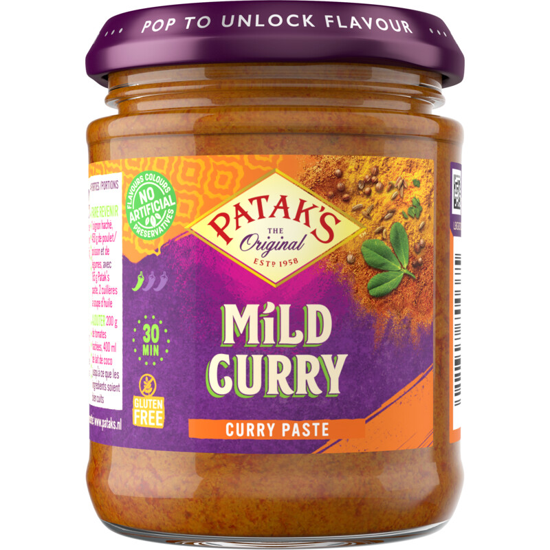 Een afbeelding van Patak's Mild curry paste
