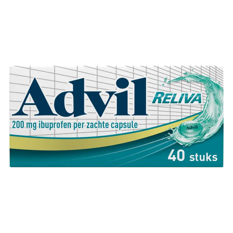 Advil Reliva 200mg ibuprofen zachte capsule