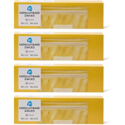 pdp-image-AH Hersluitbare zakjes 0.4L + 1.2L 4-pack