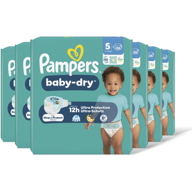 Pampers Baby-dry luiers maat 5 6-pack