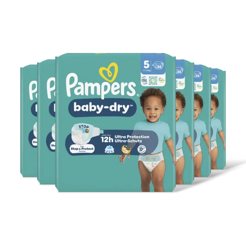 Baby-dry luiers maat 5 6-pack