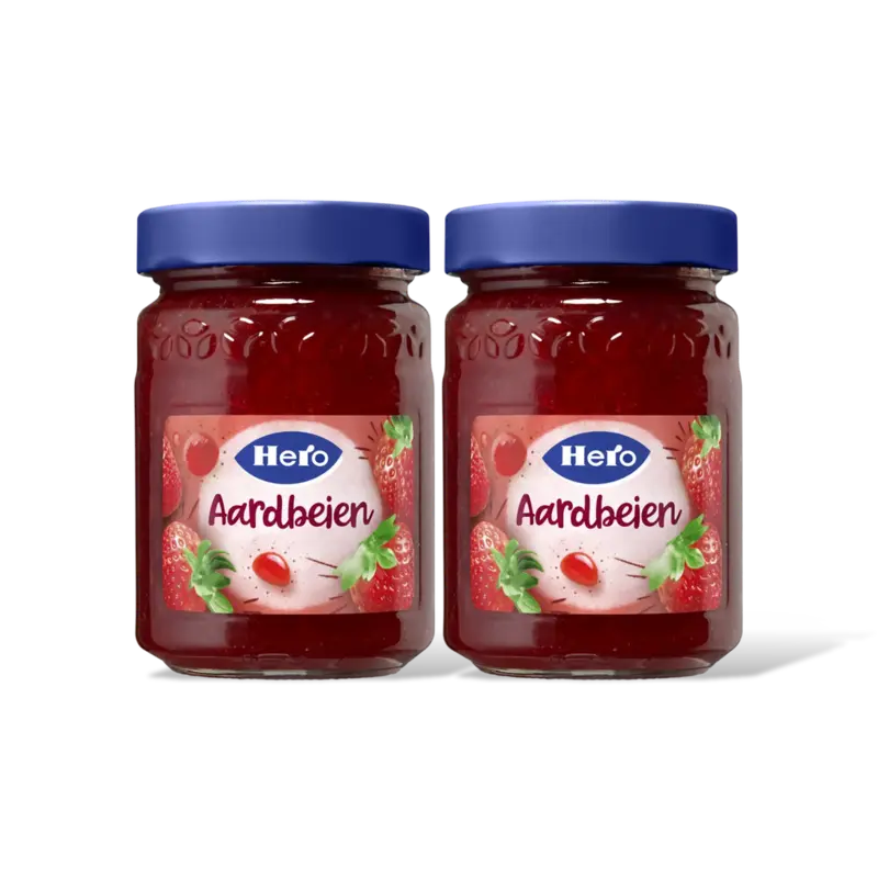 Hero Fruitspread aardbeien 2-pack