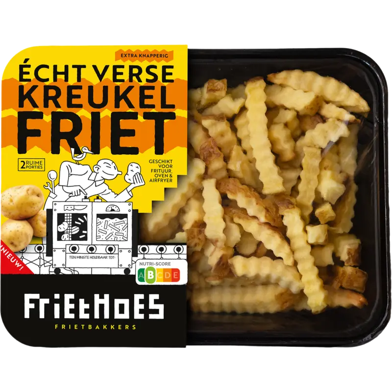 Friethoes Echt verse kreukel friet