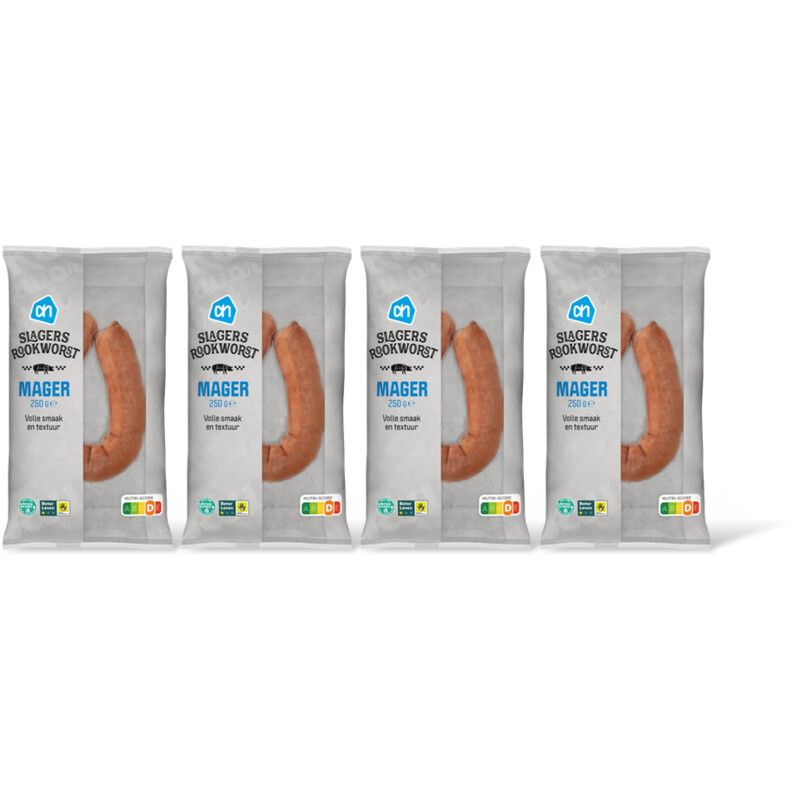 AH Magere slagersrookworst 4-pack
