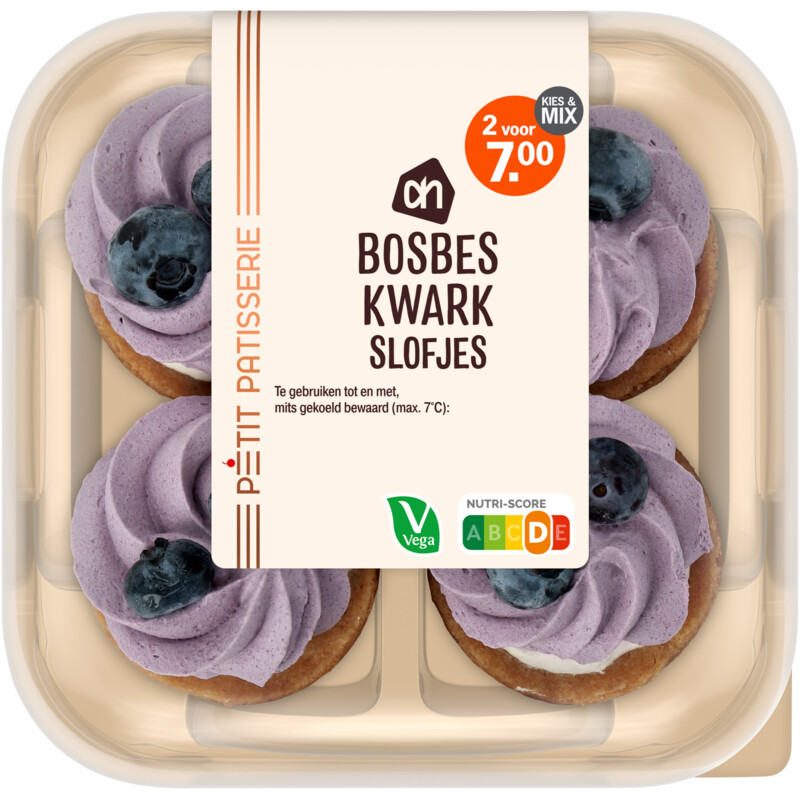 Een afbeelding van AH Bosbessen kwark slofjes