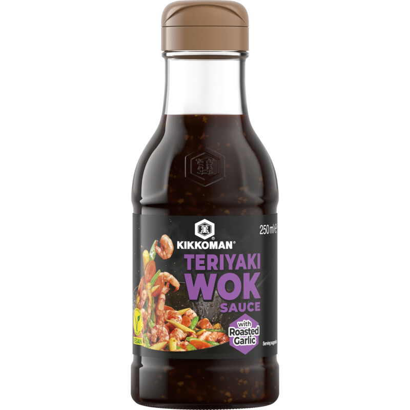 Een afbeelding van Kikkoman Teriyaki sauce roasted garlic