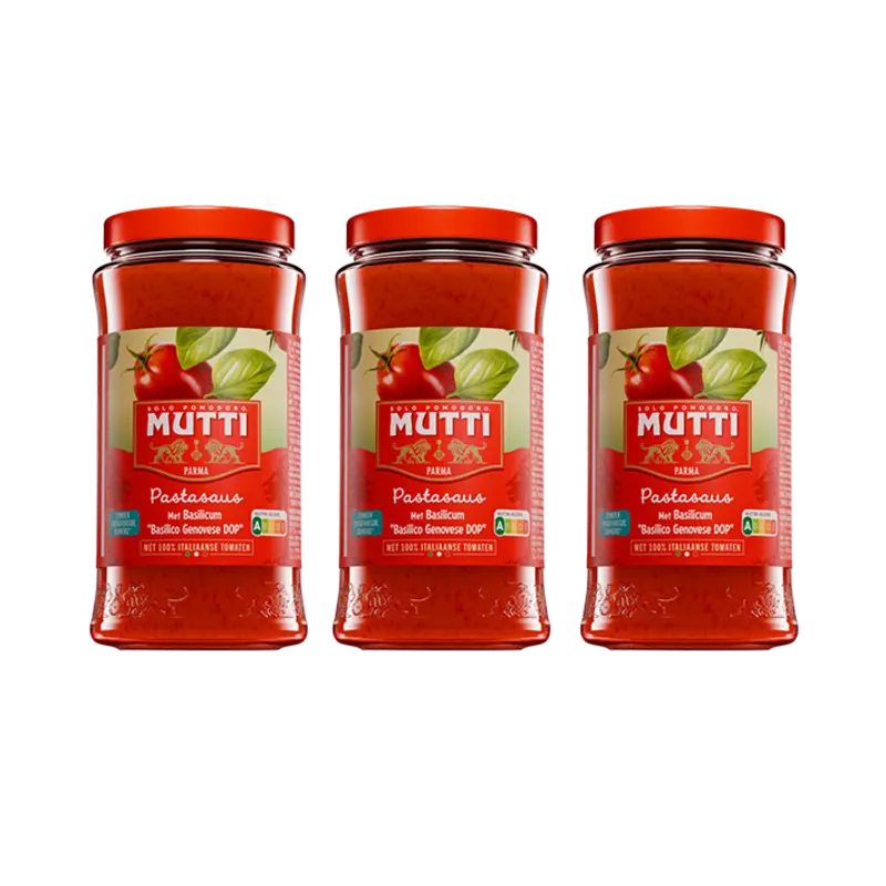 Pastasaus met basilicum 3-pack