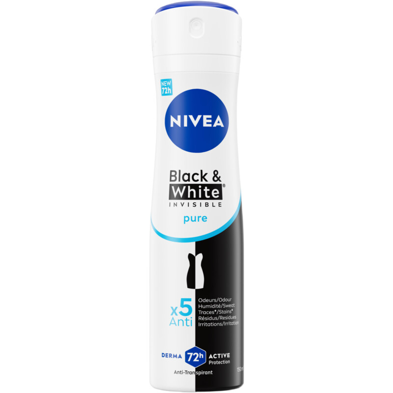 Een afbeelding van NIVEA Black &white pure anti transpirant spray