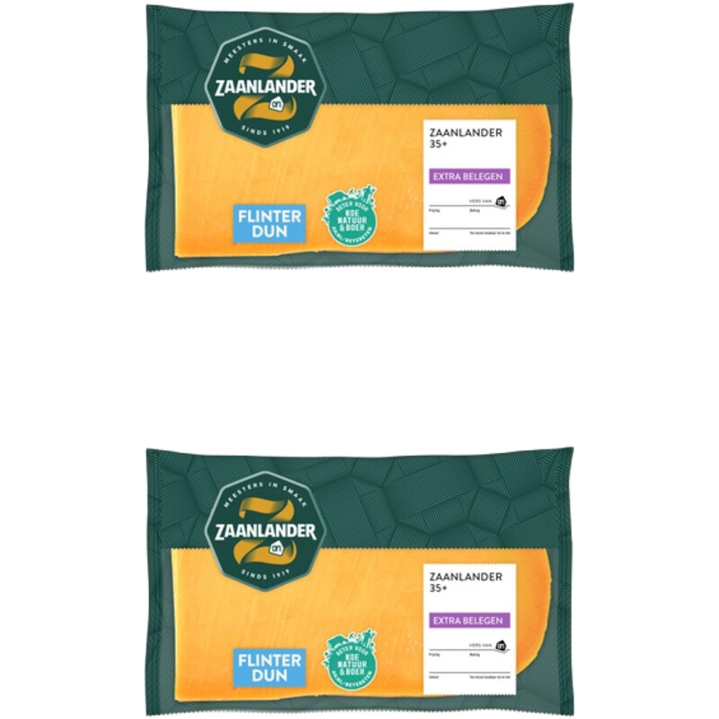 Een afbeelding van AH Excellent Extra belegen 35+ plak flinterdun 2-pack