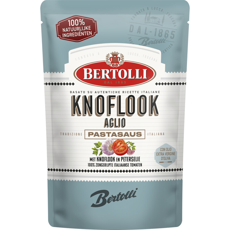 Een afbeelding van Bertolli Pastasaus in zak knoflook