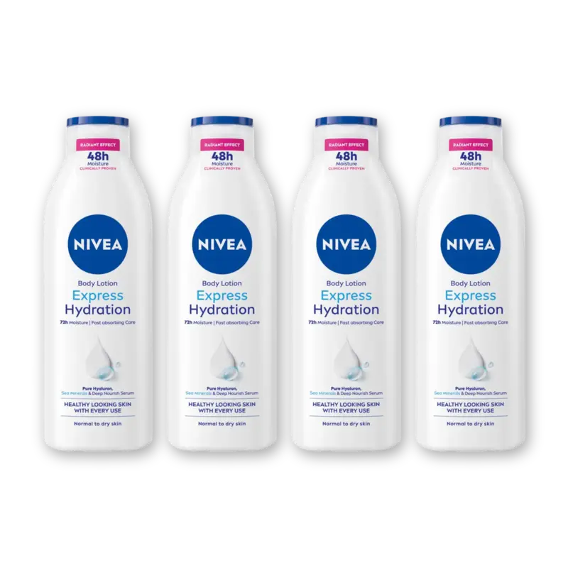 NIVEA Body essentials express bodylotion 4-pck