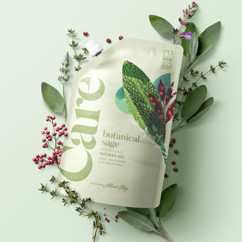 Een afbeelding van Care Botanical sage shower gel refill