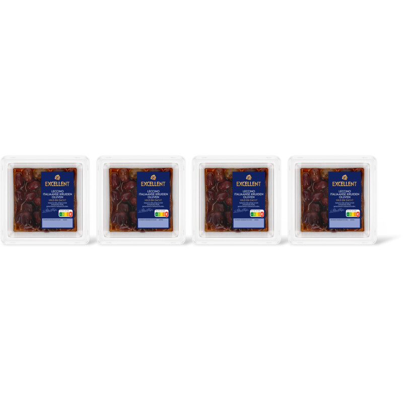 AH Excellent Leccino Italiaanse kruiden olijven 4-pck