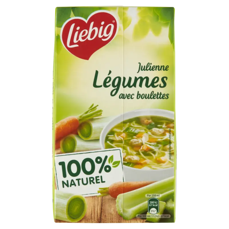 Liebig Julienne groentensoep met balletjes bel