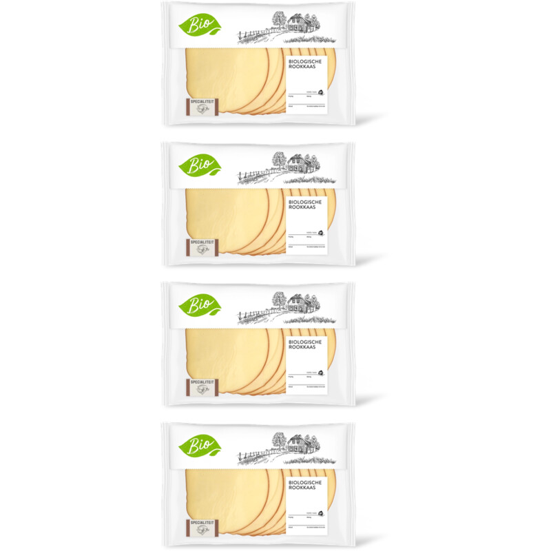 AH Biologisch Rookkaas 45+ plakken 4-pack