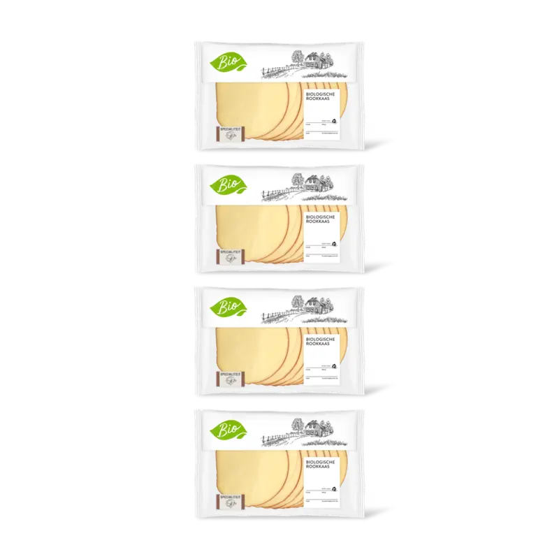 AH Biologisch Rookkaas 45+ plakken 4-pack