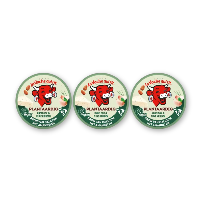 La Vache Qui Rit Plantaardig knoflook & fijne krui 3-pack