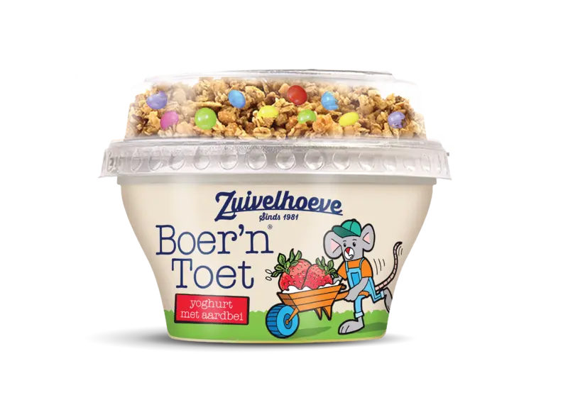 Boer'n toet yoghurt met aardbei