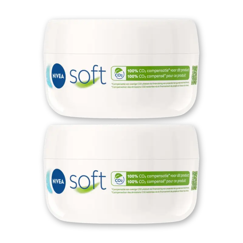 NIVEA Soft hydraterende creme 48u hydra 2-pack