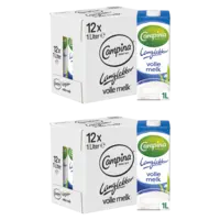 Campina Langlekker volle melk 2-pack