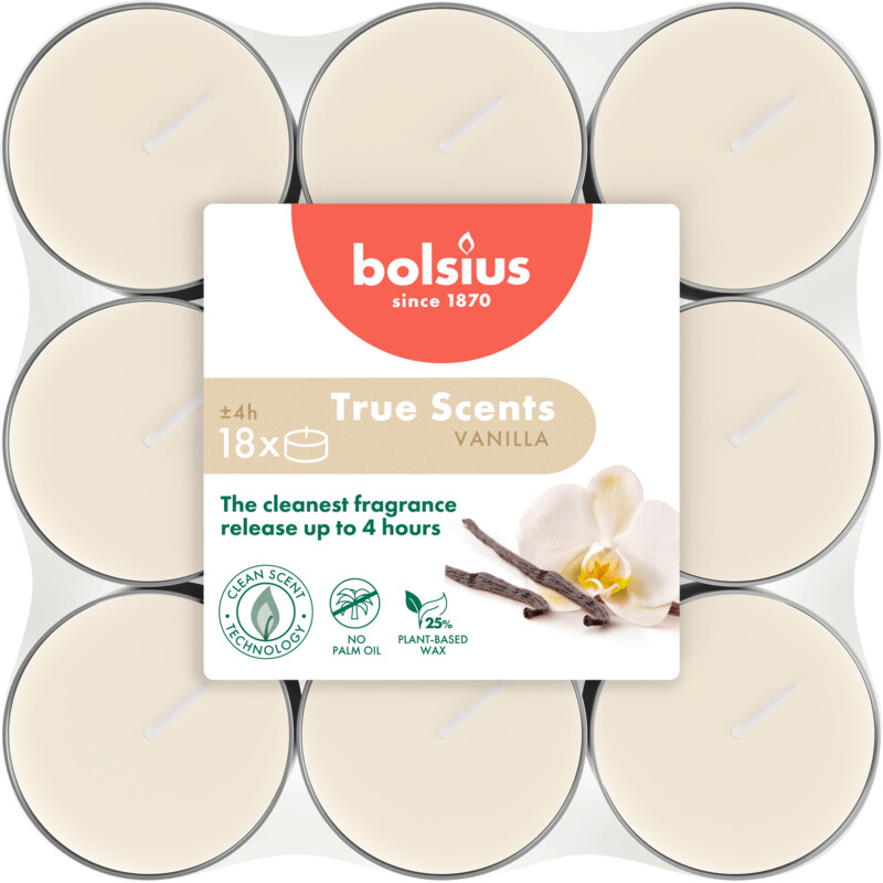 Een afbeelding van Bolsius True scents geurtheelichten vanille