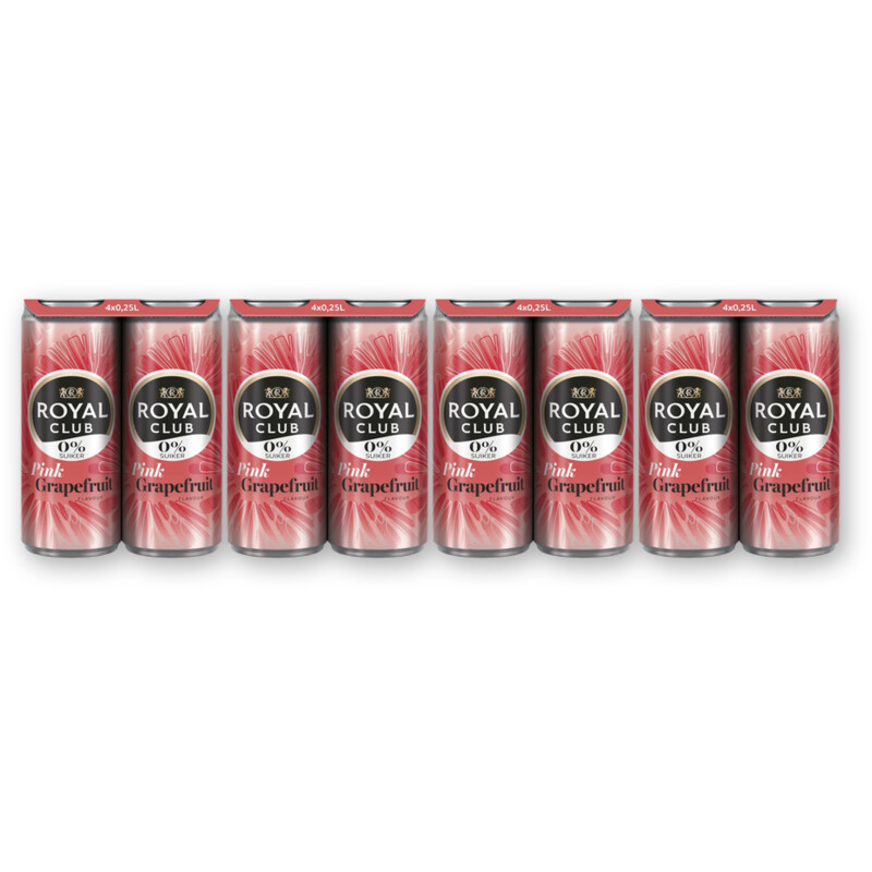 Royal Club Pink Grapefruit 0% suiker 16-pack