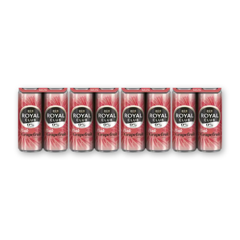 Royal Club Pink Grapefruit 0% suiker 16-pack