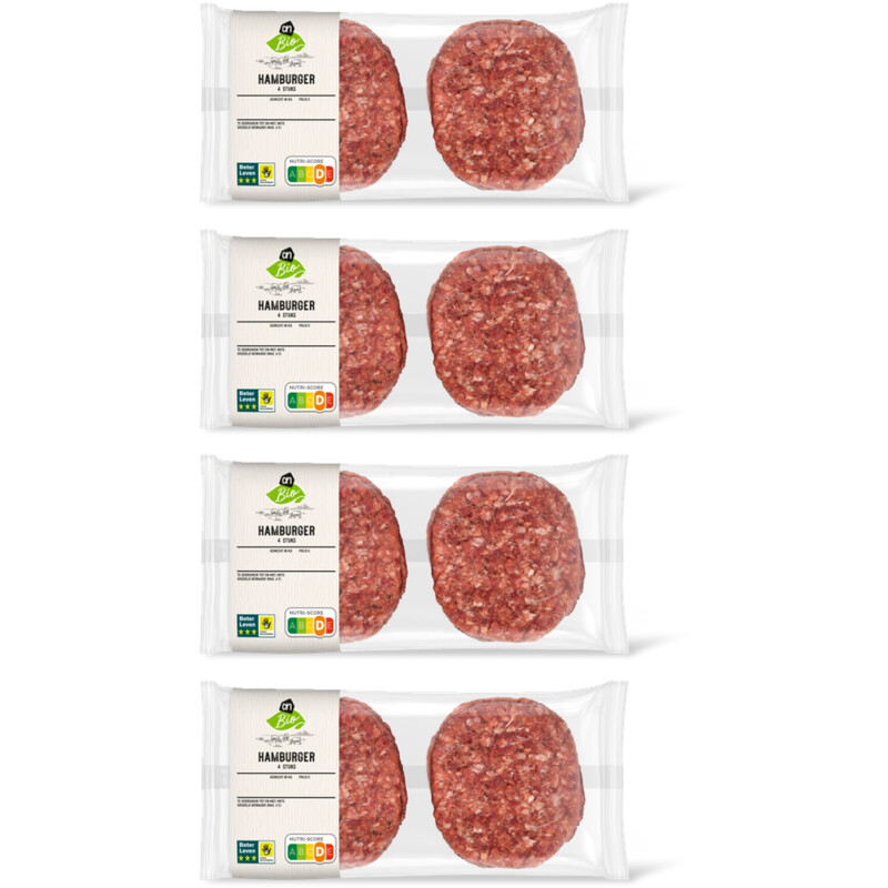 AH Biologisch Hamburger 4 stuks 4-pack