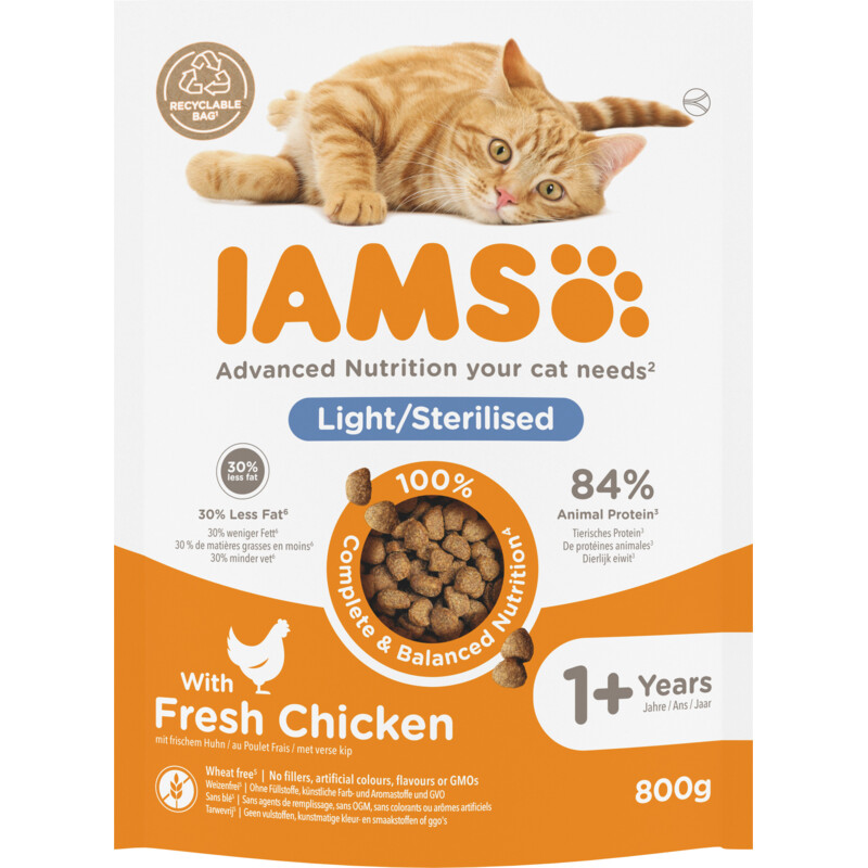 IAMS For vitality 1+ sterilised fresh chicken