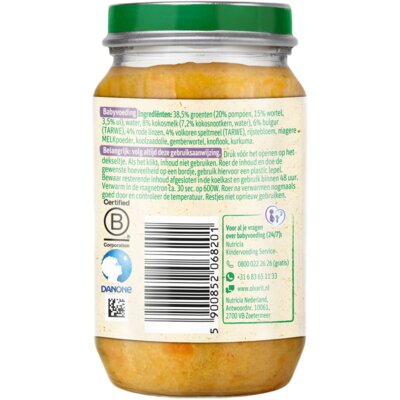 pdp-image-Olvarit Pompoen curry met linzen 8m+